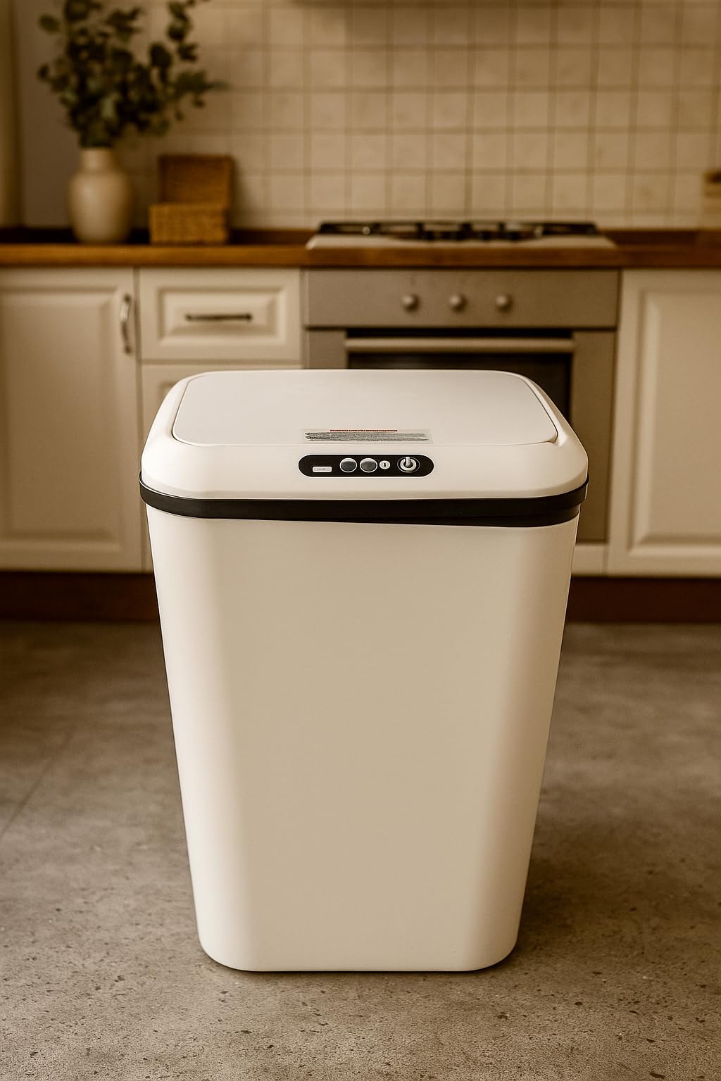 Lixeira Automática Inteligente 16L com Sensor de Movimento Infravermelho, Tampa Touchless e Fechamento Automático – Ideal para Banheiro, Cozinha, Escritório e Ambientes Modernos