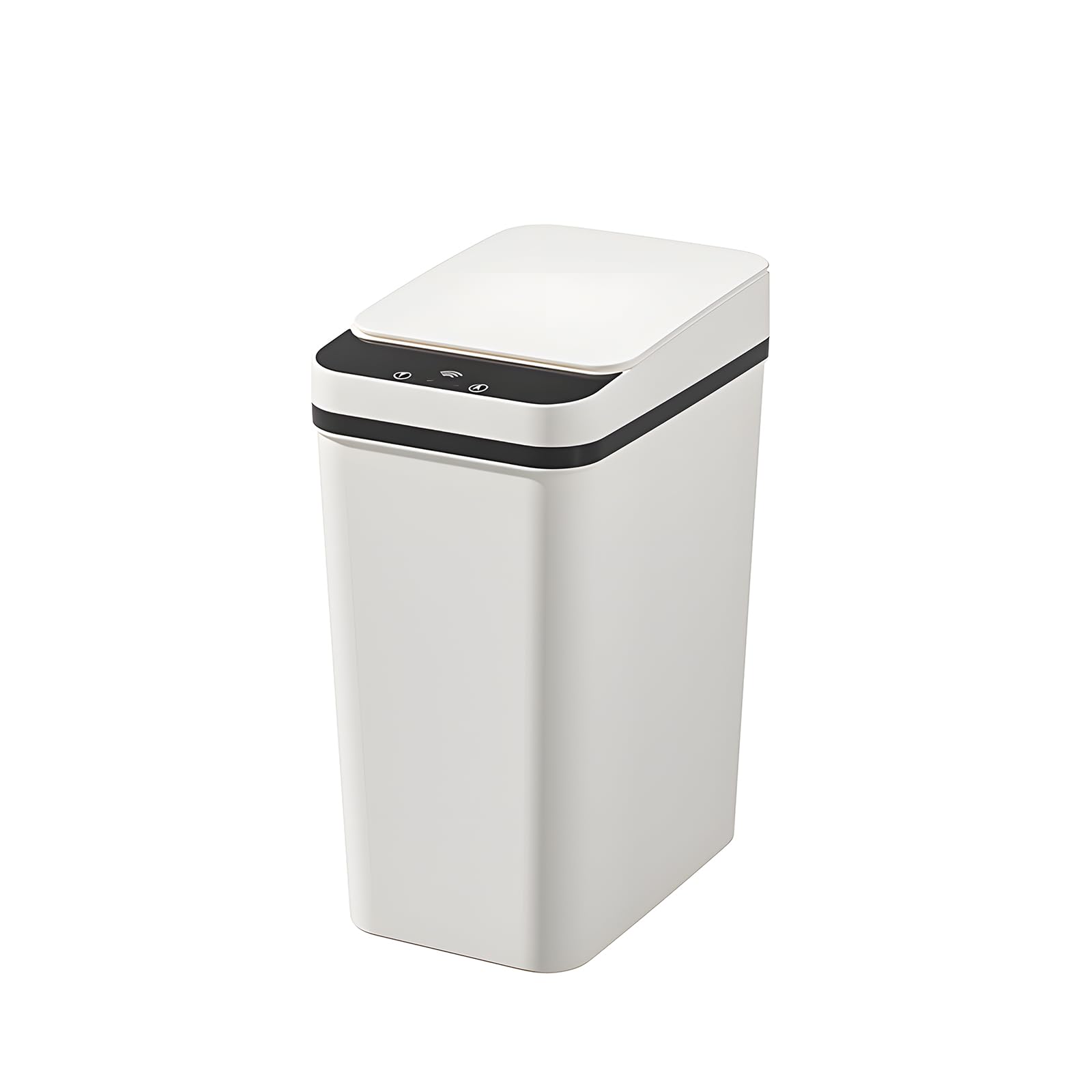 Lixeira Inteligente 12L com Sensor Automático, Tampa Touch e Movimento, Silenciosa, Design Slim, à Prova d’Água, para Banheiro, Cozinha e Quarto (Branco)