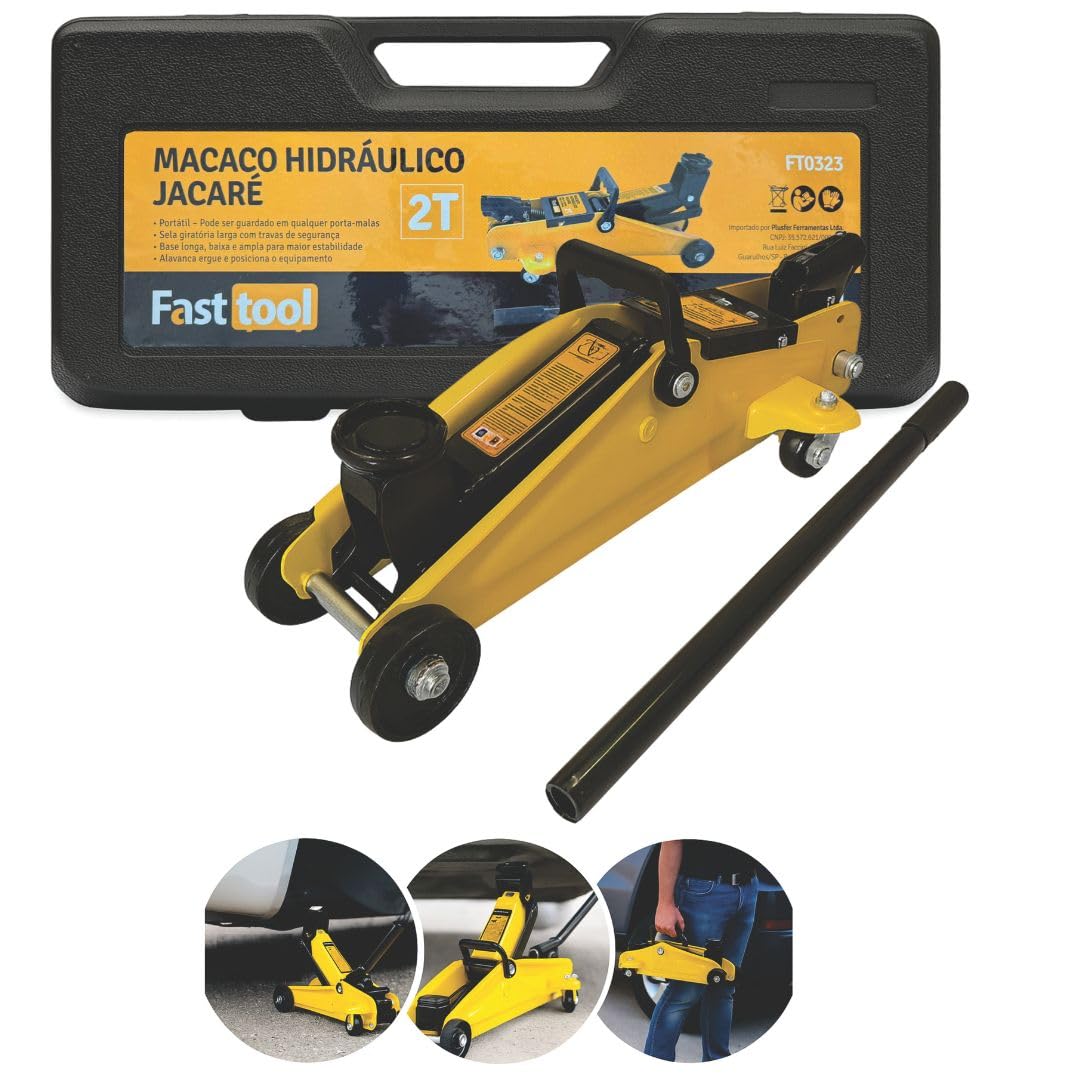 Macaco Hidráulico Jacaré 2T Jacarezinho Com Maleta 34 Cm