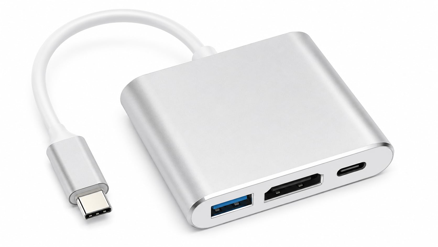 Adaptador USB-C para HDMI 4K, USB 3.0 e Carga PD – Compatível com MacBook, Notebook, Tablet, Thunderbolt 3 e Celular – Transforme Seu Dispositivo em uma Central Multimídia