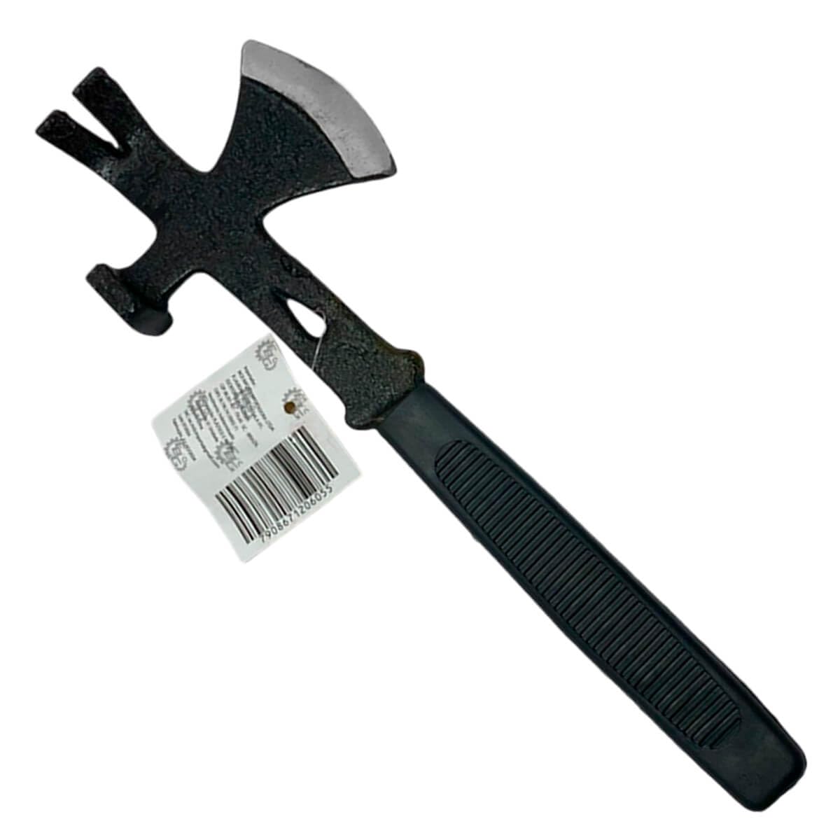 Machadinha 3 em 1 31cm Aço Resistente com Cabo Emborrachado Antiderrapante – Compacta, Forte e Ideal para Camping, Trilha e Jardinagem