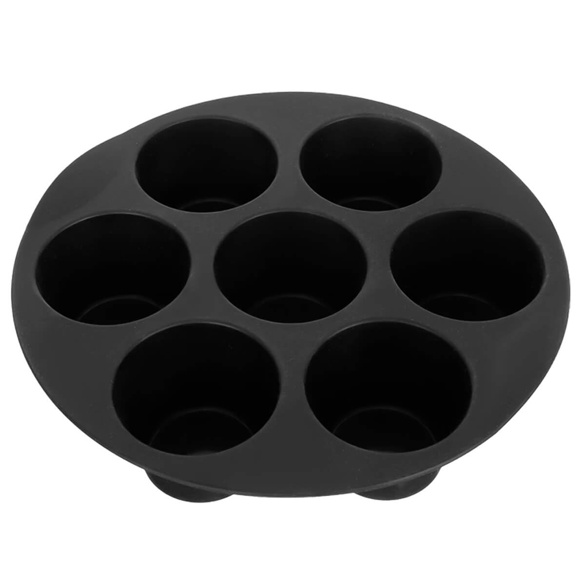 Forma de Silicone para Cupcake Airfryer 20x5cm Assadeira Antiaderente 7 Cavidades Lavável e Reutilizável