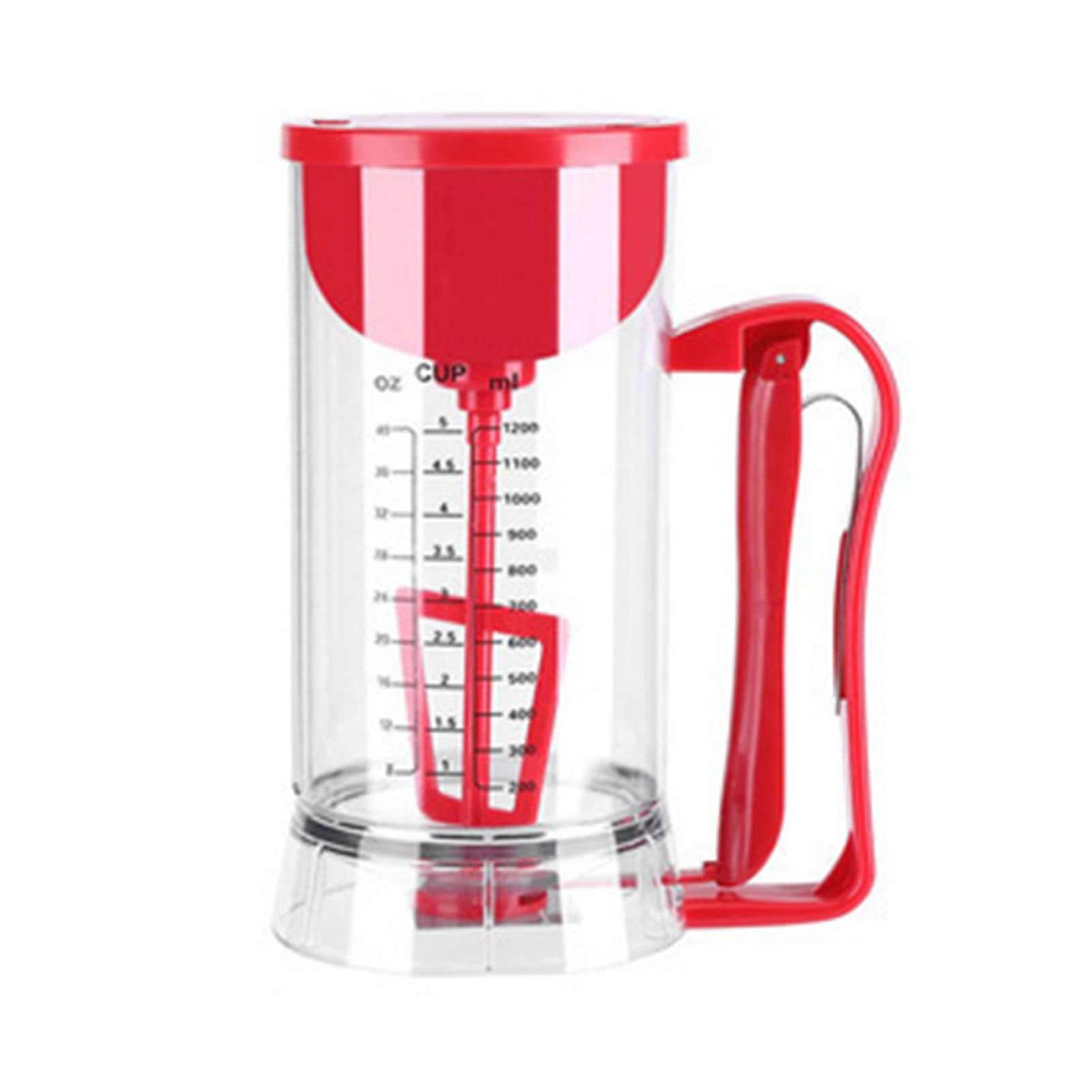 Dispensador de massa de panqueca de 1500 ml, dispensador de massa elétrica, sem fio, alimentado por bateria, separador de massa de cupcake, ferramenta de cozimento para cozinha