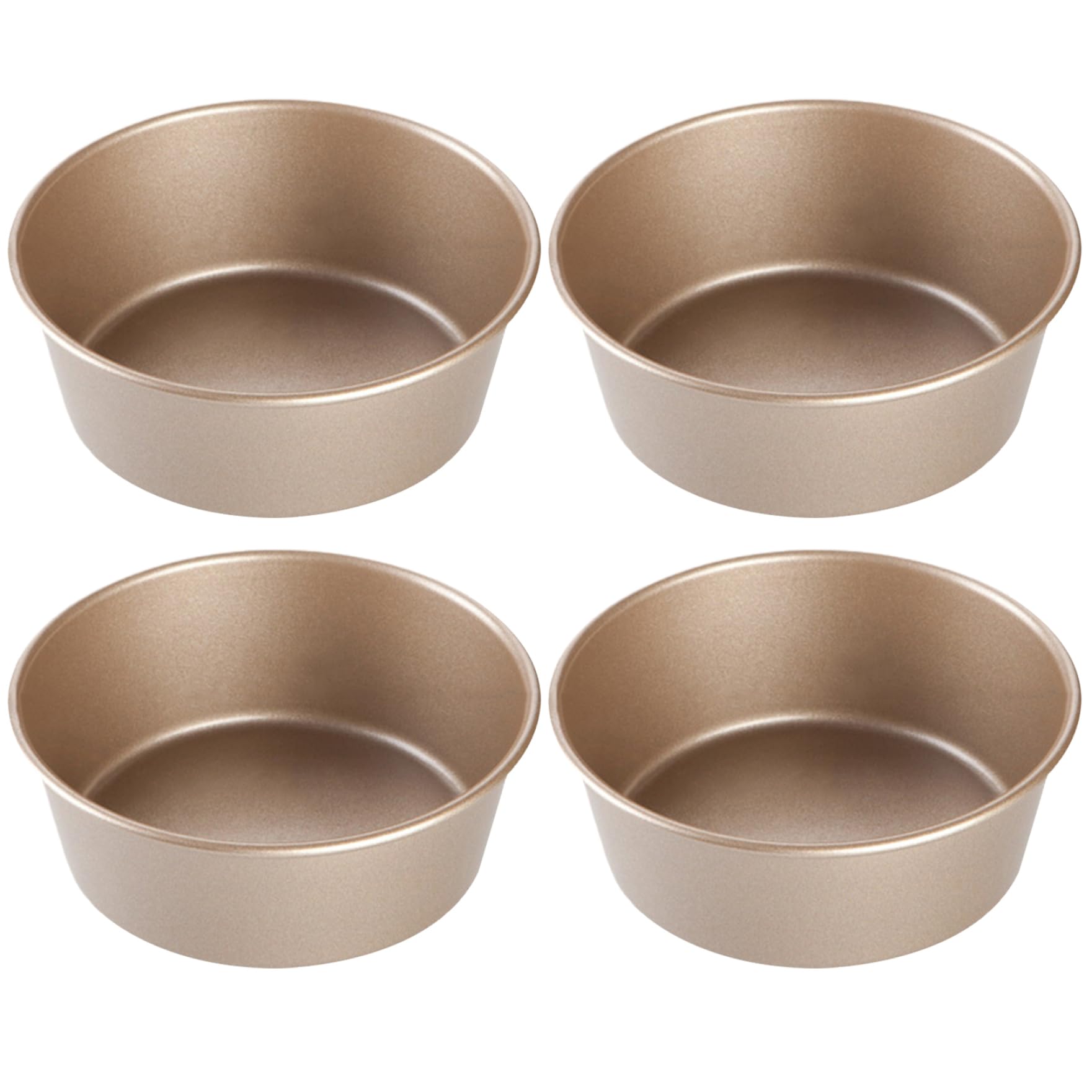 Formas de cupcake de muffin, ramequins para fritadeira a ar, 4 peças, molde de ovo fritadeira a ar, 4,5 cm, panela antiaderente para bolo, formas de cozimento de muffin para sanduíches fritos