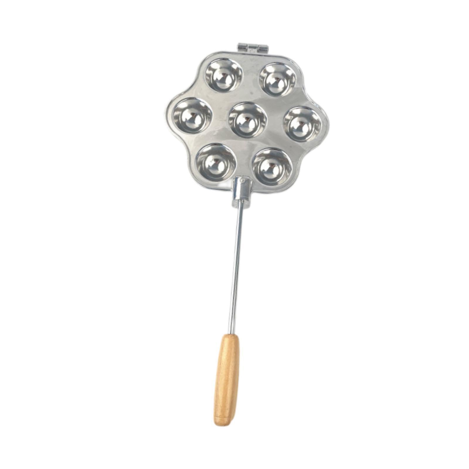 Máquina de biscoito de liga de alumínio Dispositivo leve de pudim para guloseimas caseiras e sobremesas deliciosas na cozinha Máquina de cupcake com 7 furos, aderência confortável para