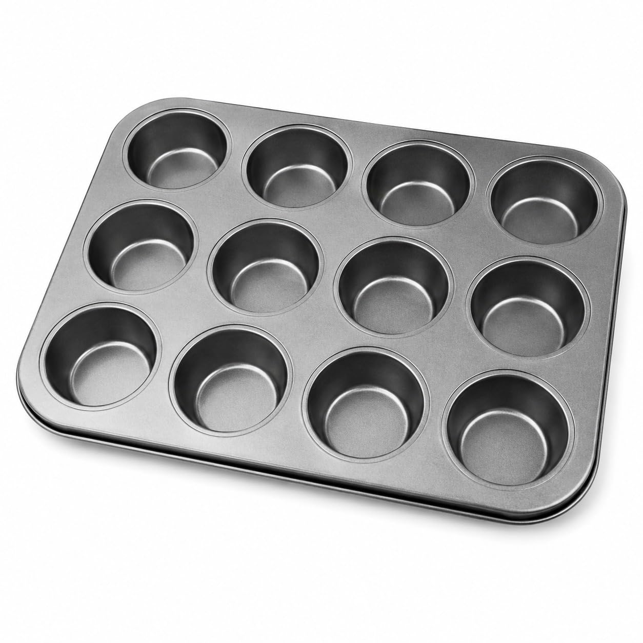 Forma Para Cupcake Com 12 Cavidades Antiaderente Resistente Fácil De Desenformar Ideal Para Sobremesas De Forno Premium