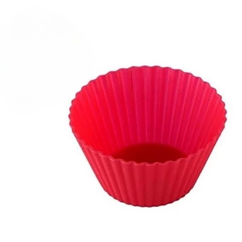 Kit 10/12 Formas Silicone Cupcake 7cm Redonda Muffin Bolo Antiaderente(10pcs)