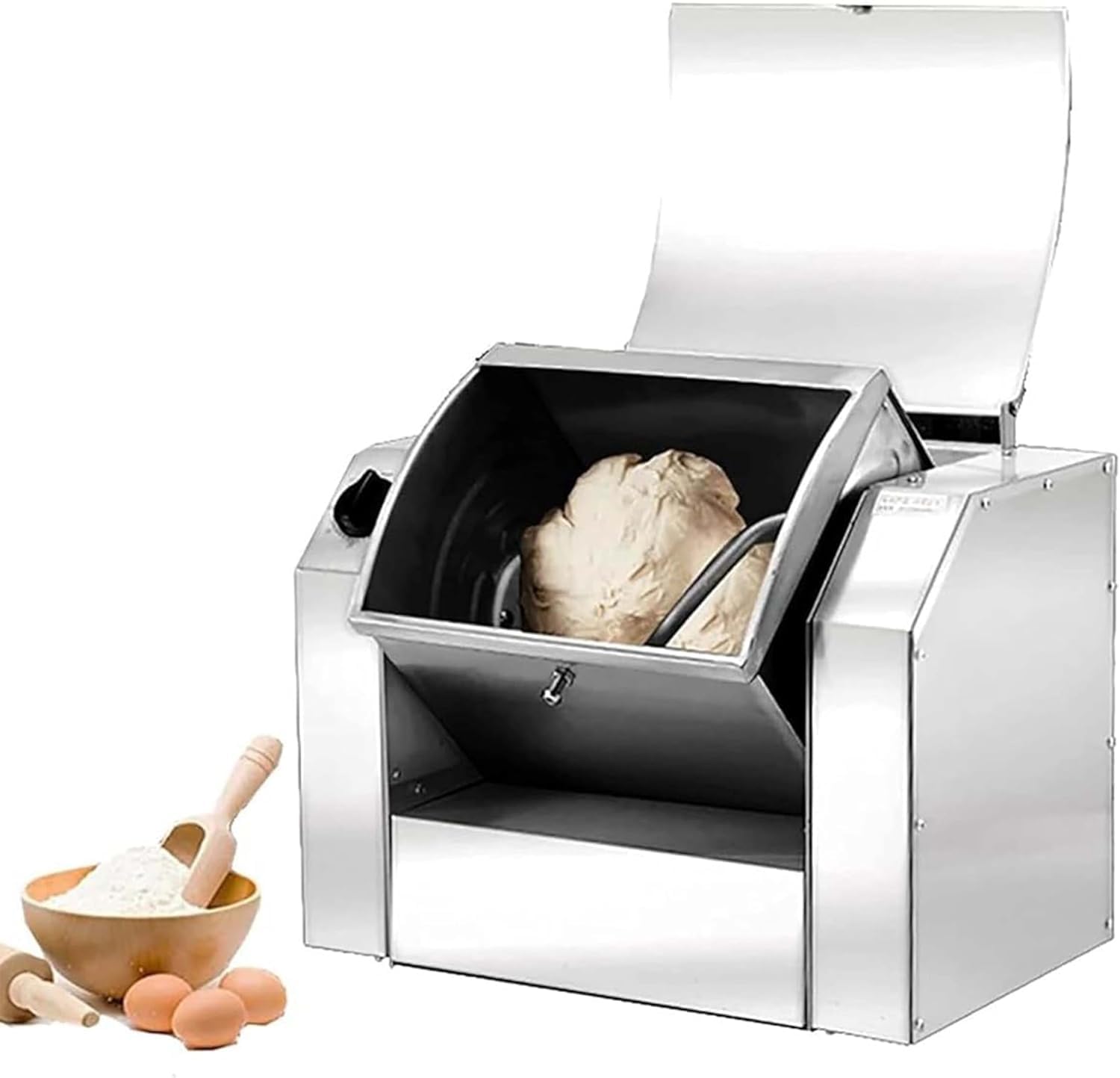 Misturador De Massa Comercial De 3 Kg, Máquina De Mistura De Farinha De Aço Inoxidável De 1100 W/1500 W, Máquina Profissional De Amassar Massa De 30/50 Kg/h, Para Fazer Pizza De Macarrão