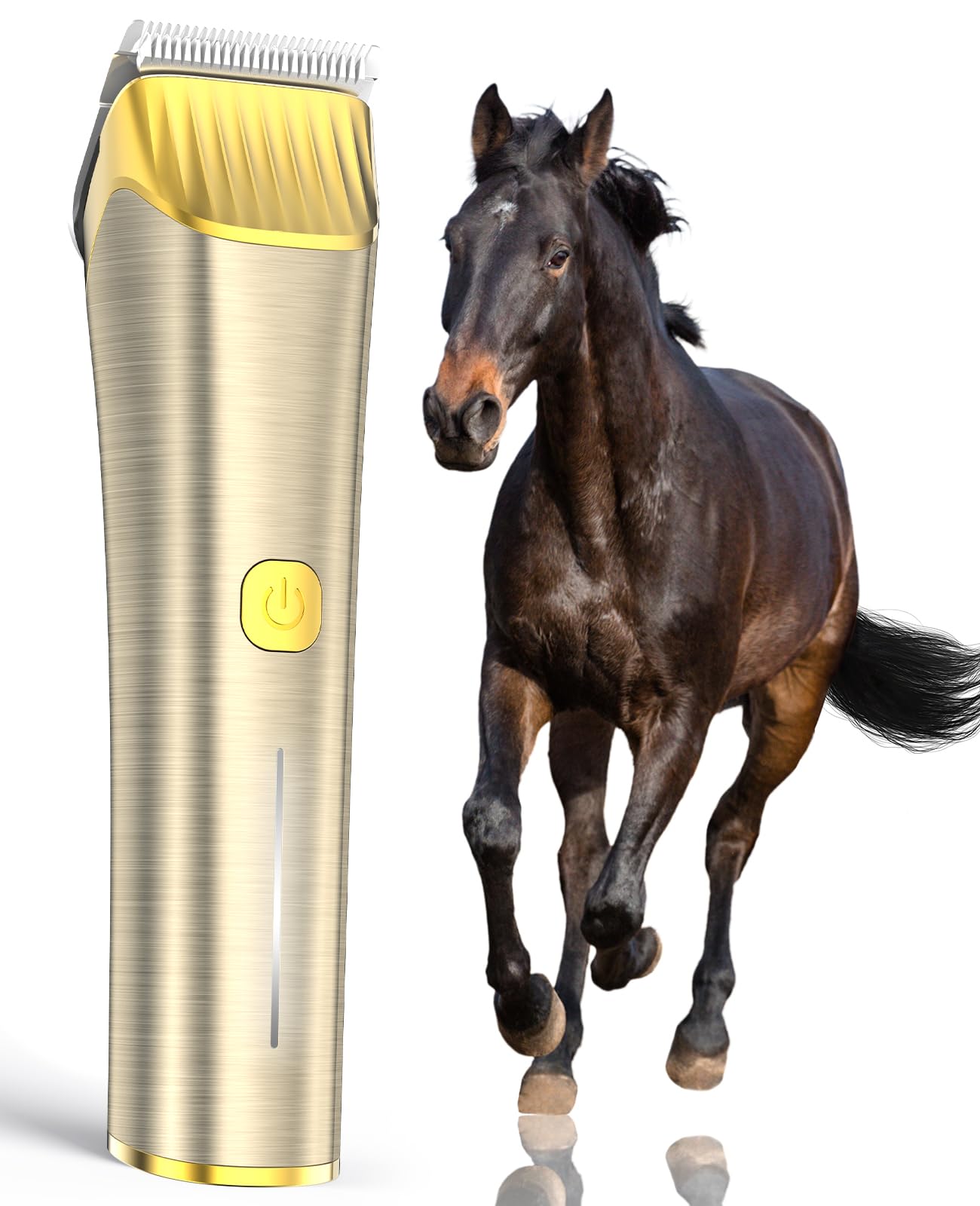 oneisall Máquina De Tosa Sem Fio Para Cavalos, Com 2 Velocidades E Baixo Ruído, Kit Aparador Barbeador Cavalos Pelos Longos Emaranhados, Lâmina Removível Aço Inoxidável Grossos