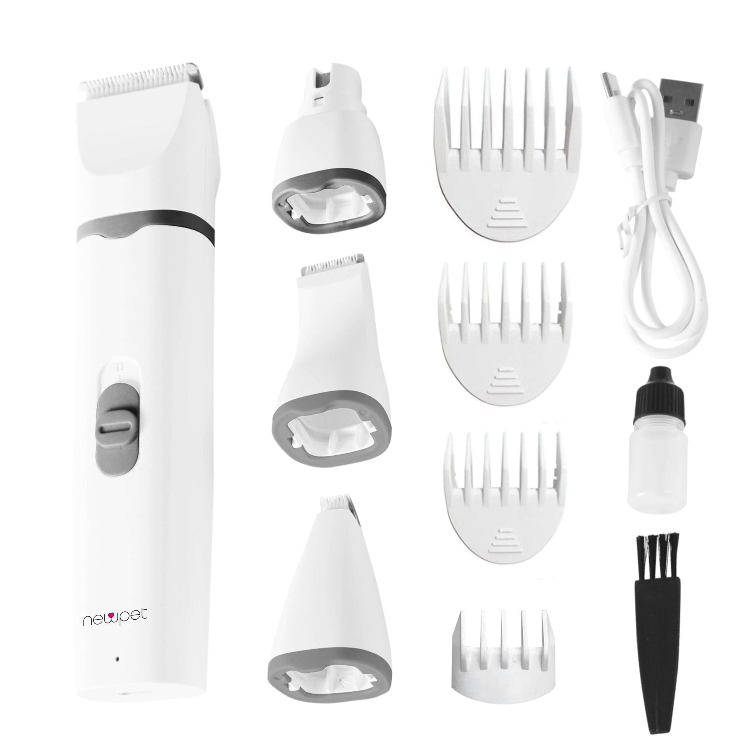Kit Máquina De Tosa Pets Gato Cachorro Tosador Profissional, Kit de aparador de pelos para animais de estimação 4 em 1, sem fio e recarregável para cães e gatos