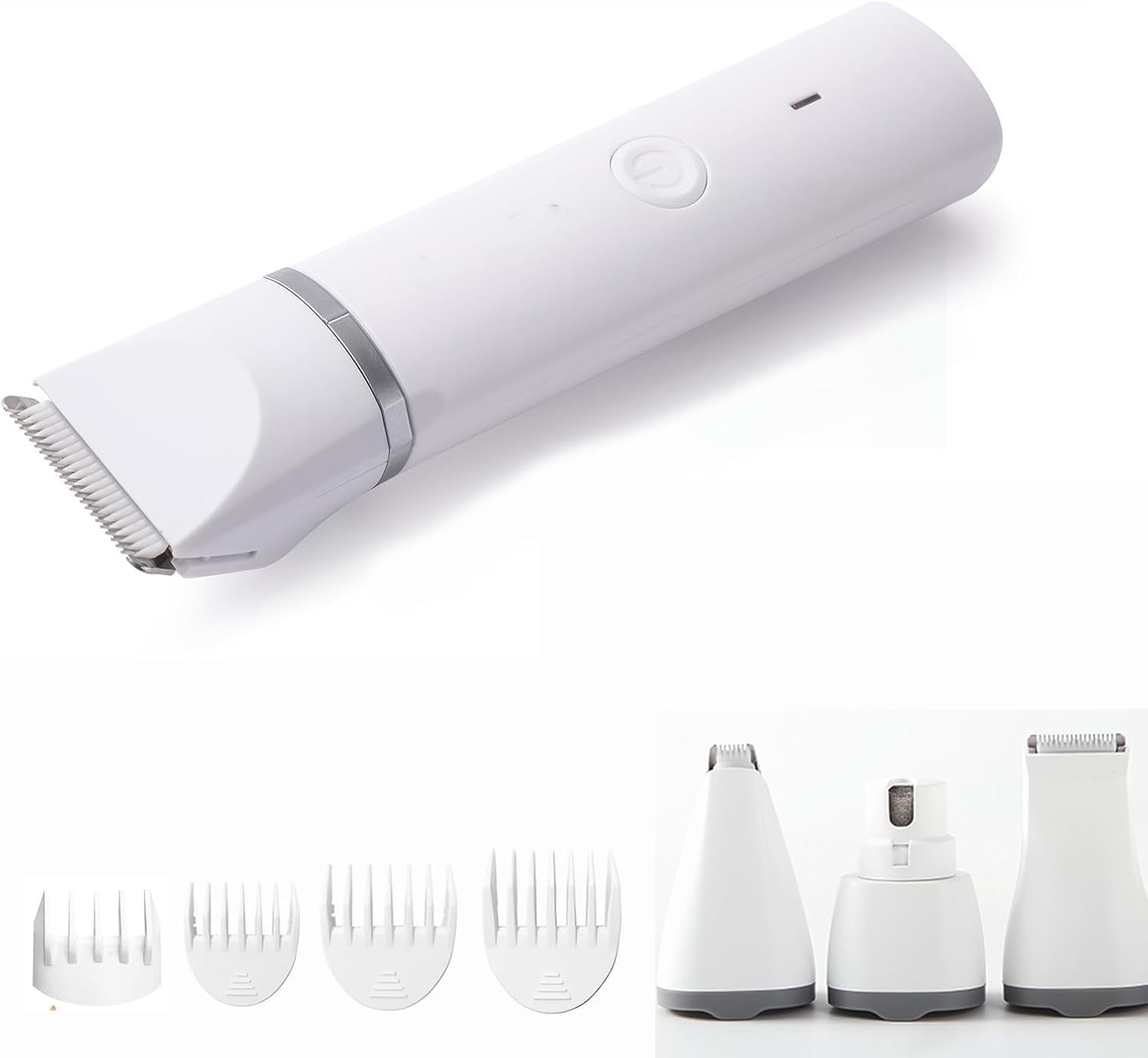 Máquina De Tosa Pets Gato Cachorro Tosador Profissional, Kit com 4 pontas de aparador de pelos para animais de estimação 4 vias em 1, sem fio e recarregável para cães e gatos