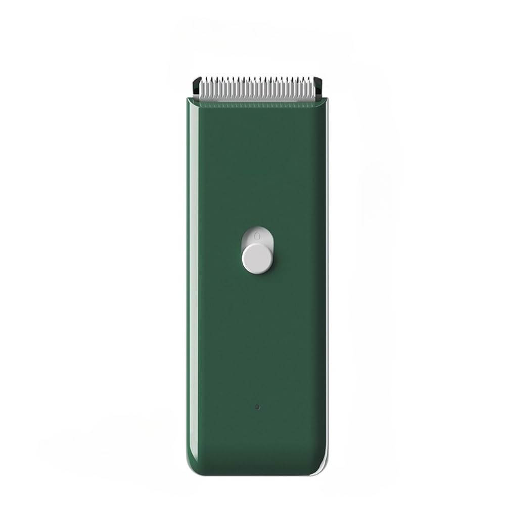 Máquina de Tosa Pet Profissional Silenciosa 6000RPM Recarregável à Prova d’Água com Lâmina Cerâmica para Cães e Gatos(Verde)