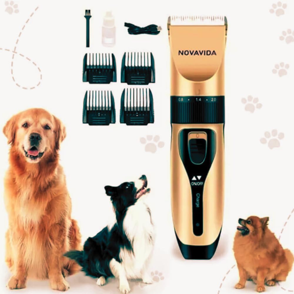 Maquina de Tosa para Cachorro Recarregável Silenciosa – Aparador Pet para Cães e Gatos – Profissional