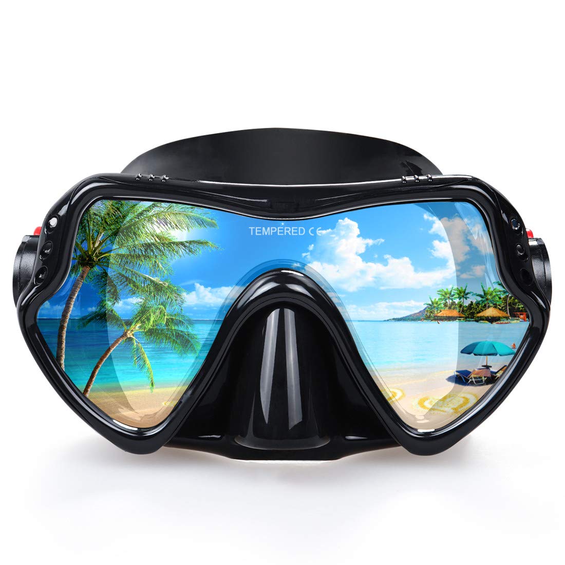 SCUBAPRO EXP VISION Máscara de Mergulho com Snorkel, Equipamento Profissional para Snorkeling, Lentes Ultratransparentes com Amplo Campo de Visão, Óculos de Vidro Temperado, Máscara Anti-Vazamento