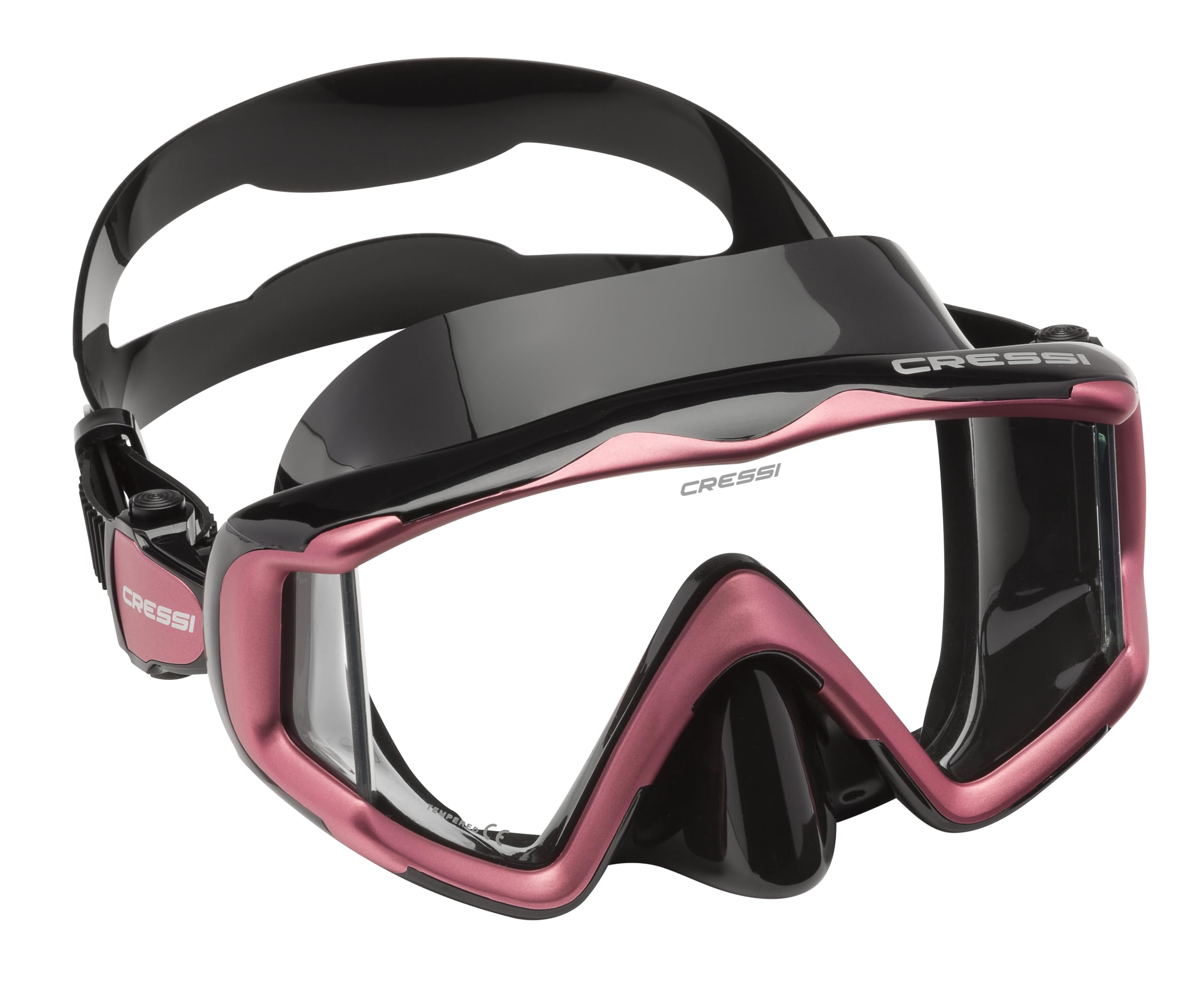 Cressi Máscara de mergulho com snorkel Perfect View em silicone puro e confortável - Liberty Triside SPE: Projetado na Itália