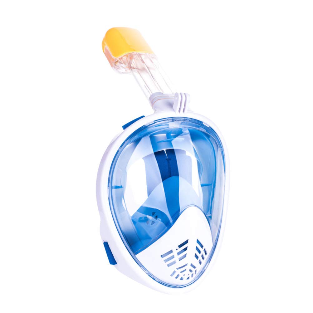 Máscara de mergulho com snorkel Full Face BESPORTBLE, máscara de mergulho panorâmica de 180° com suporte para câmera, máscara de mergulho de silicone, equipamento de natação, antivazamento e antiembaçamento, sistema Dry Top