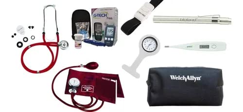 Kit Academico 8 Peças Com Medidor Glicose Free - Premium (VINHO)