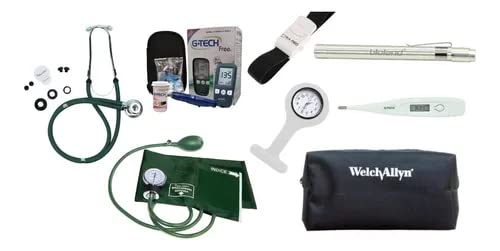 Kit Academico 8 Peças Com Medidor Glicose Free - Premium (VERDE)