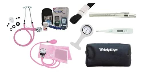 Kit Academico 8 Peças Com Medidor Glicose Free - Premium (ROSA)