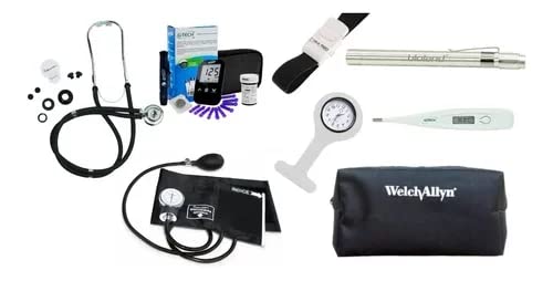 Kit Academico 8 Peças Com Medidor Glicose Lite - Premium (PRETO)