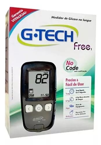 Kit Medidor De Glicose Free Com 10 Tiras 10 Lanceta G-tech