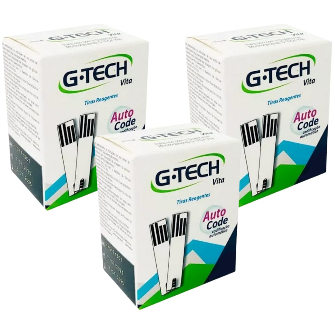 Kit 150 Tiras Reagentes Medição de Glicose G-Tech Vita - Teste Glicemia (150 Unidades)