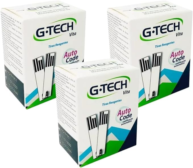 Kit 150 Tiras Reagentes Medir Glicose Glicemia Fitas Gtech
