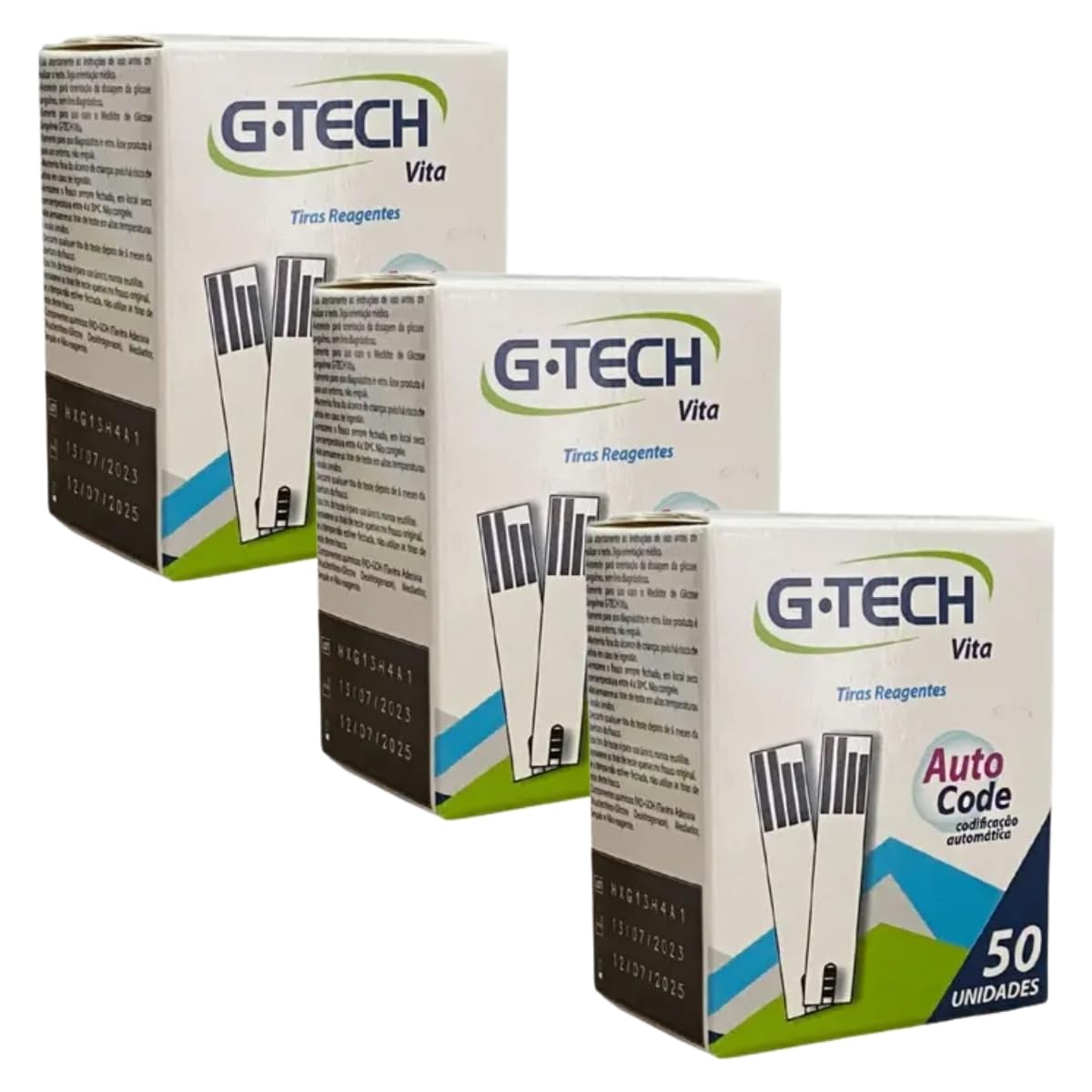 Kit 150 Tiras Reagentes Medição de Glicose para Medidor Vita Gtech