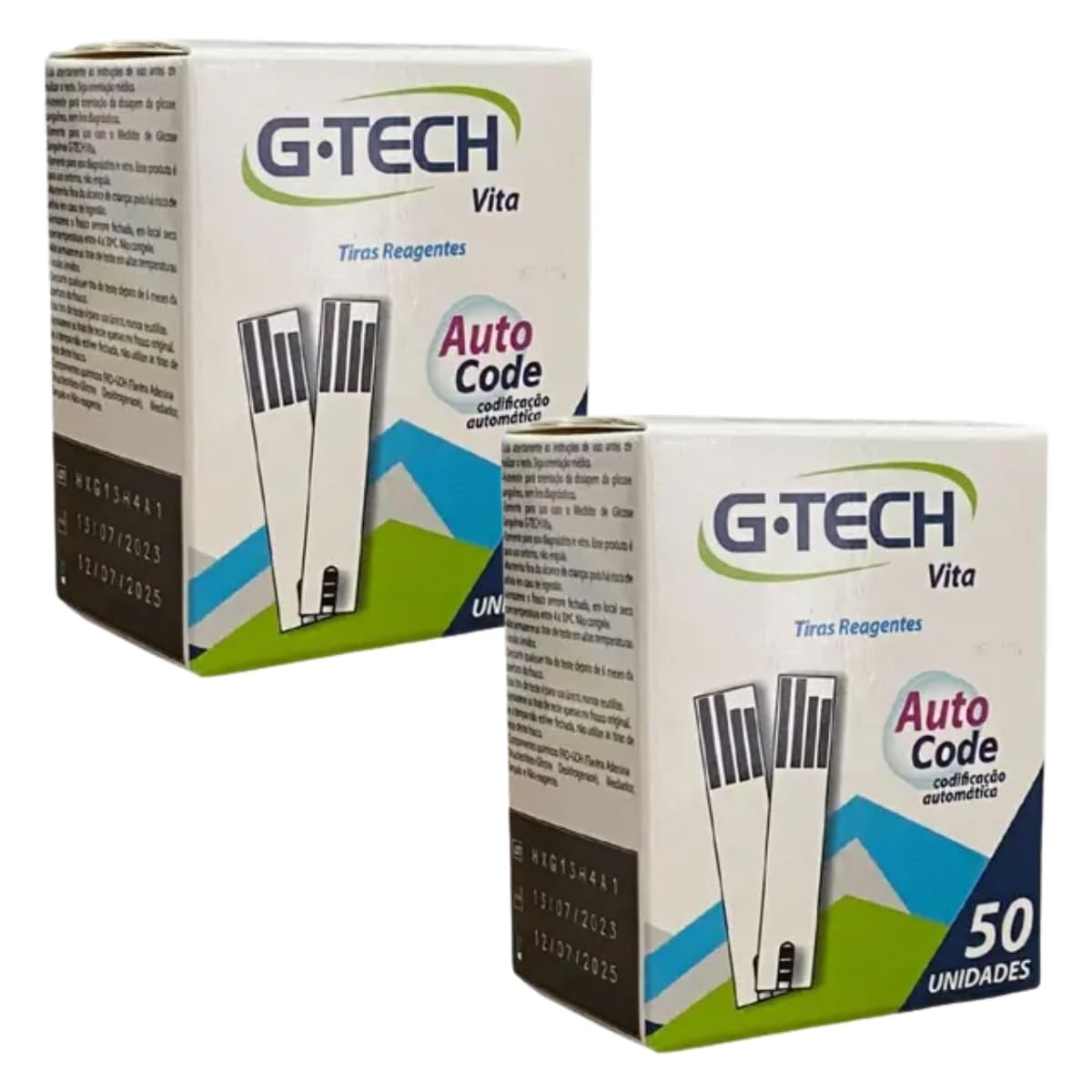 Kit 100 Tiras Reagentes Medição de Glicose para Medidor Vita Gtech