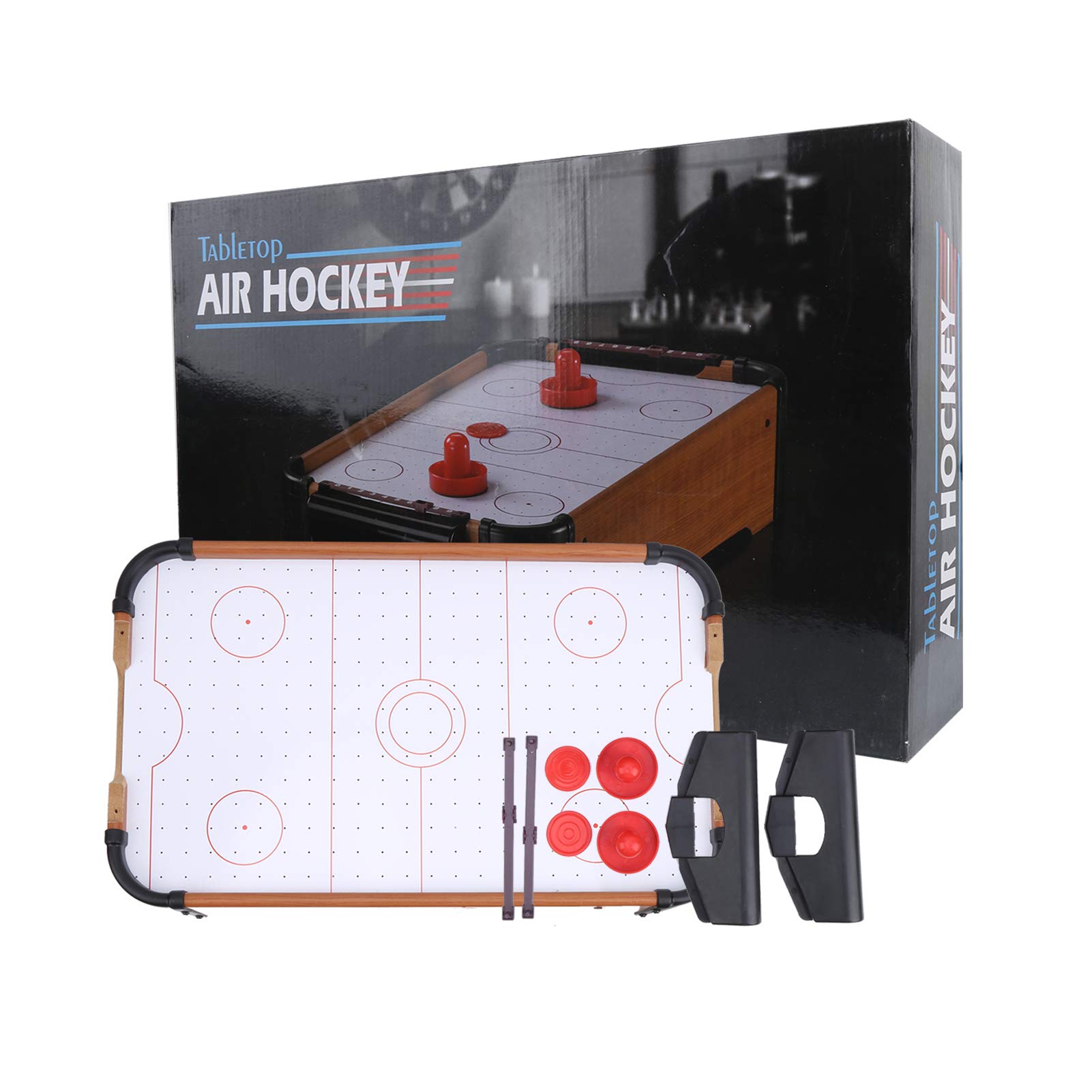 Mesa de Air Hockey para Crianças, Jogo de Air Hockey Portátil Brinquedo Alimentado por Bateria Air Hockey, Fácil de Montar, Melhora o Afeto Dos Pais e Filhos e Melhora a Amizade