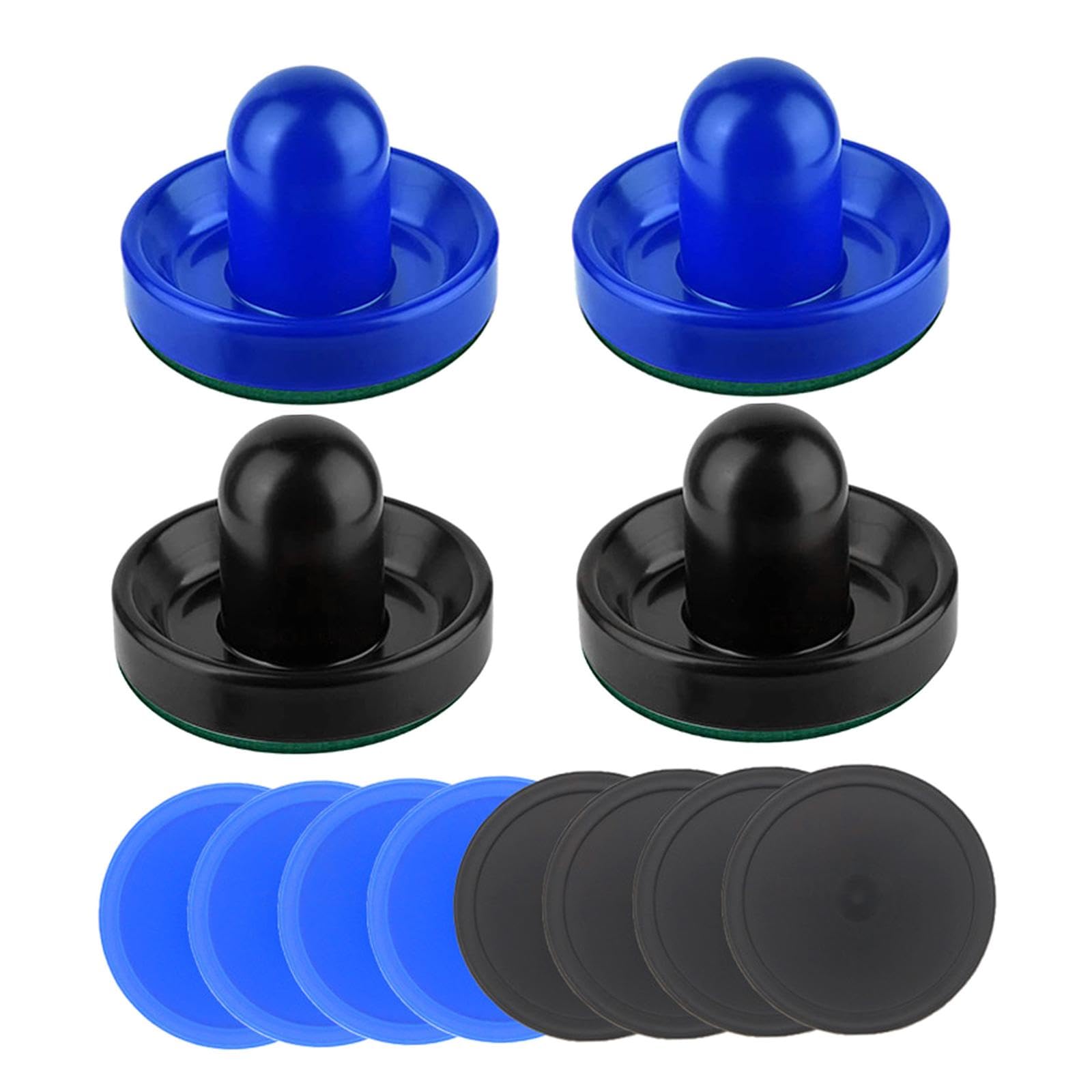 Vaveren Empurradores e discos de air hockey, empurradores e discos de air hockey, fundo de feltro verde de 96mm, discos de air hockey de 2.5 polegadas para