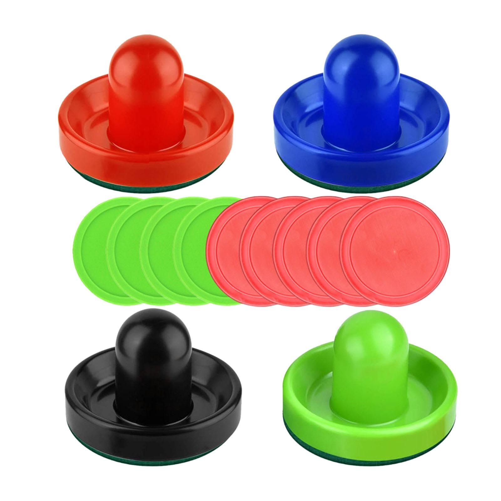 YIJU 4 empurradores de air hockey e 8 peças de discos 96mm tamanho grande padrão 2.5 polegadas discos de air hockey para família doméstica