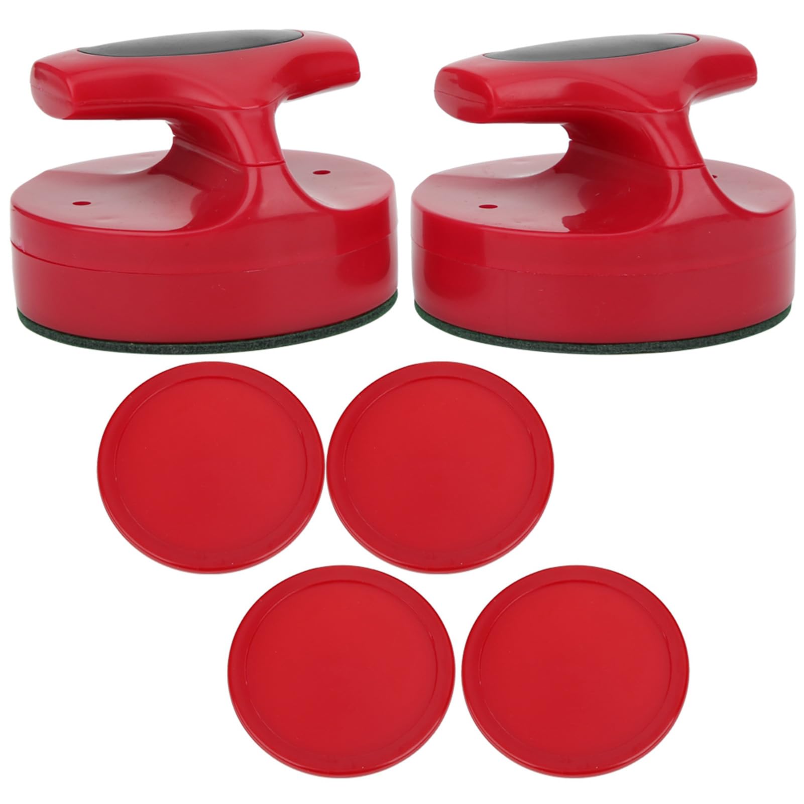 Keenso Air Hockey, Conjunto de Discos de Empurradores de Hóquei de Mesa Empurrador Deslizante de 94 Mm Com 4 Discos para Mesas Padrão Design Ergonômico Deslizante Rápido Material ABS