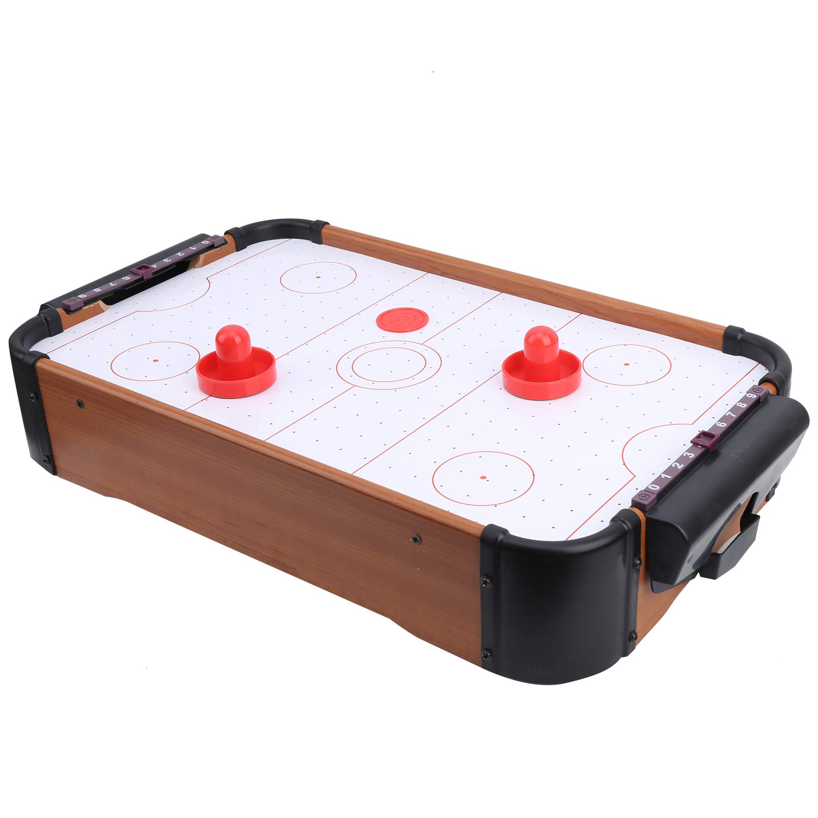 Luqeeg Brinquedo de Jogo de Air Hockey de Mesa + Fácil Montagem + 2 Discos e 2 Botões + Melhora a Amizade, Adequado para Crianças, 20,1 X 12, X 4,1 pol.