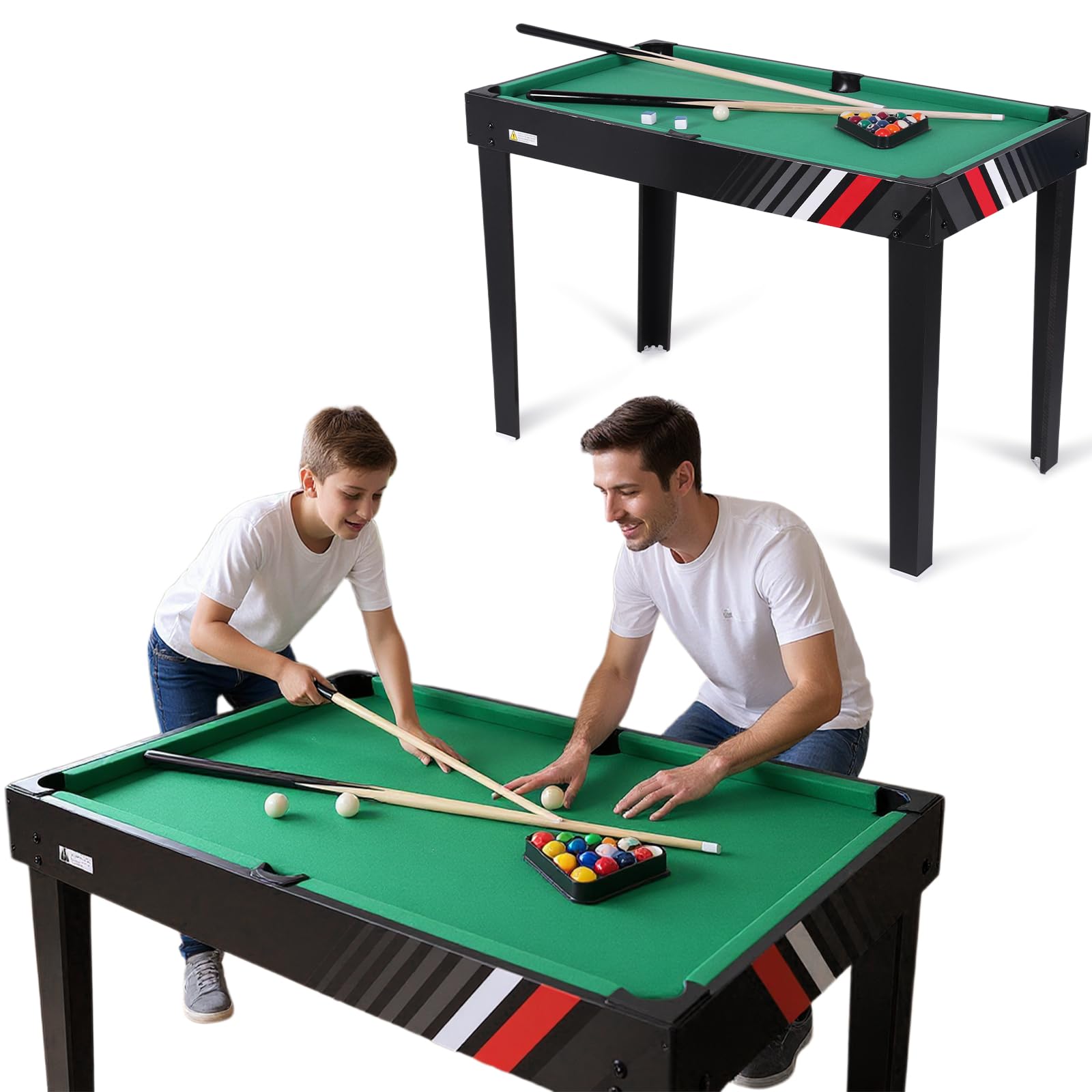 AIXXCUVQ Mesa de jogo recreativa 4 em 1 com tênis de mesa de bilhar de futebol e hóquei no gelo, resistente ao desgaste para amigos e familiares
