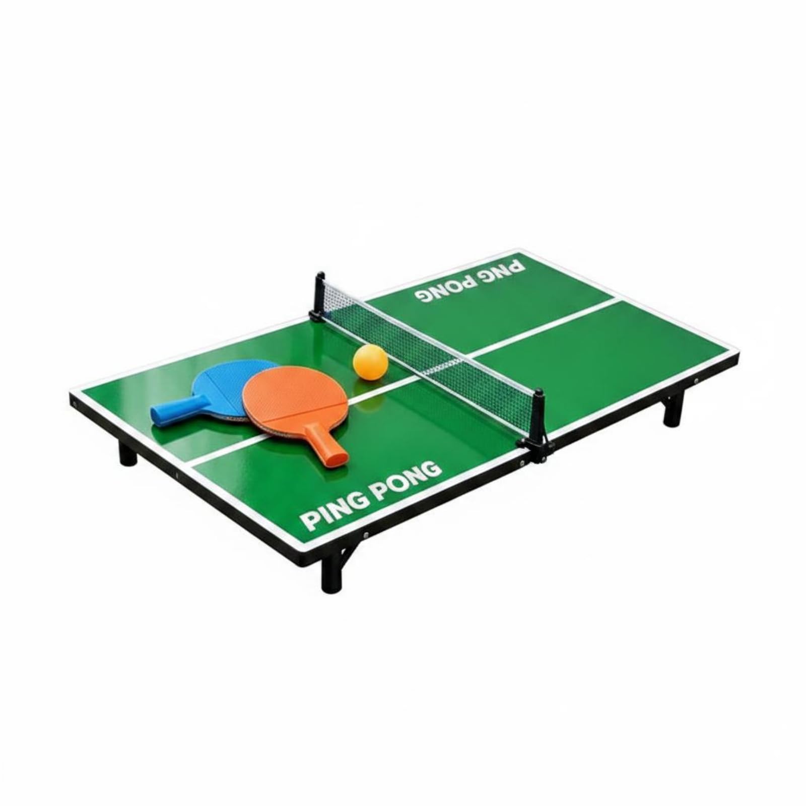 Conjunto de mesa de pingue-pongue mini dobrável para jogos de interior, compacto e portátil, feito de madeira, adequado para...