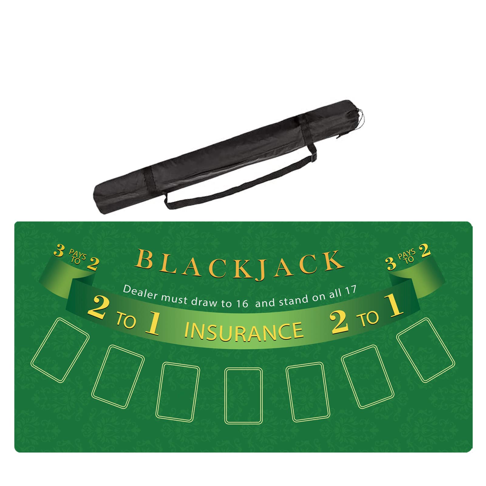 Tapete De Mesa De Pôquer, Tapete De Pôquer De Borracha Antiderrapante Para Mesa De Pretojack De 47 X 23,6 Polegadas, Adequado Para Noites De Pôquer, Festas, Entretenimento Doméstico (Pretojack,