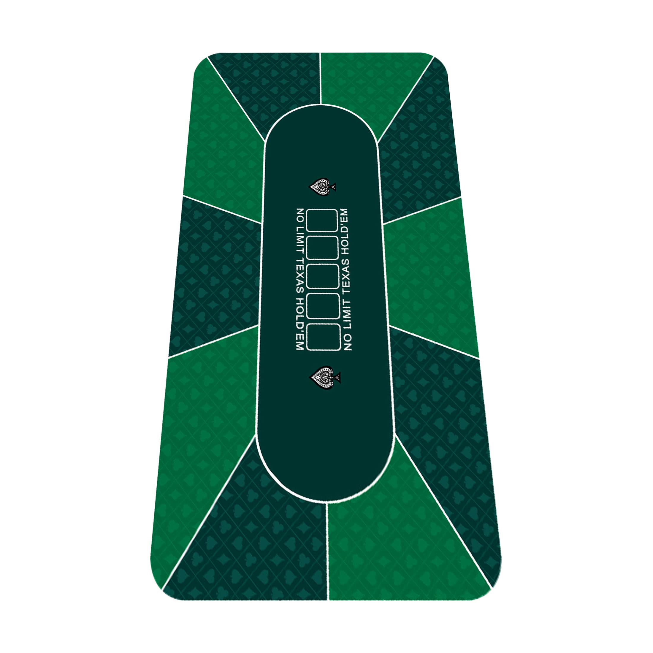 nuveti Tapete de pôquer Texas Hold'em de 177 x 89 cm portátil de borracha à prova d'água com redução de ruído para qualquer jogo de mesa
