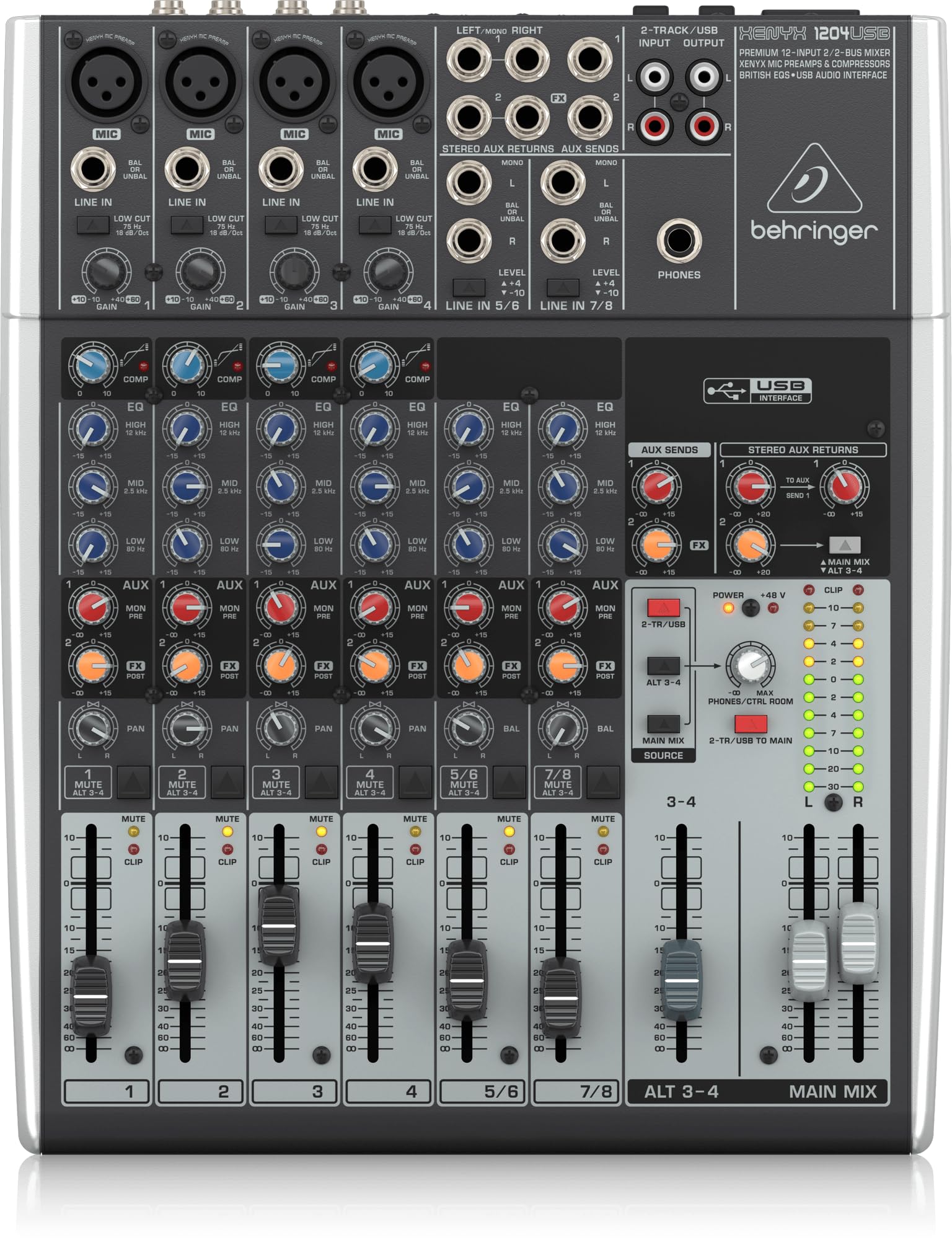 Behringer 1204USB Mesa de Som Analógica de 4 canais