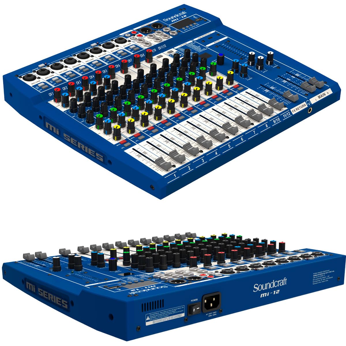 Mixer Analogico Soundcraft MI-12 12 Canais Bluetooth e USB