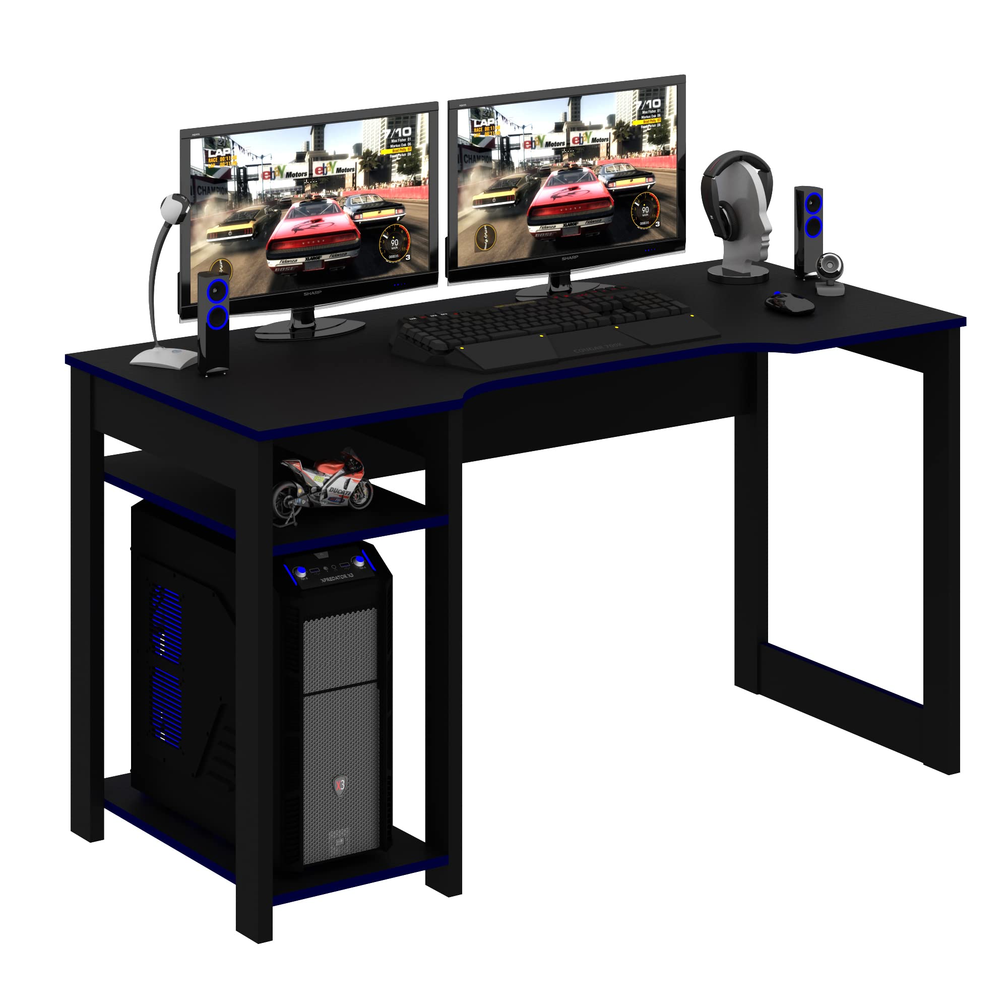 Tecno Mobili Mesa gamer ME4152 Preto/Azul