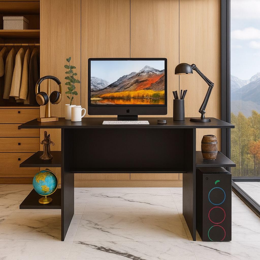 Mesa Gamer Nexus Station para PC com Prateleiras Laterais e Nicho, Escrivaninha para Setup Gamer e Home Office