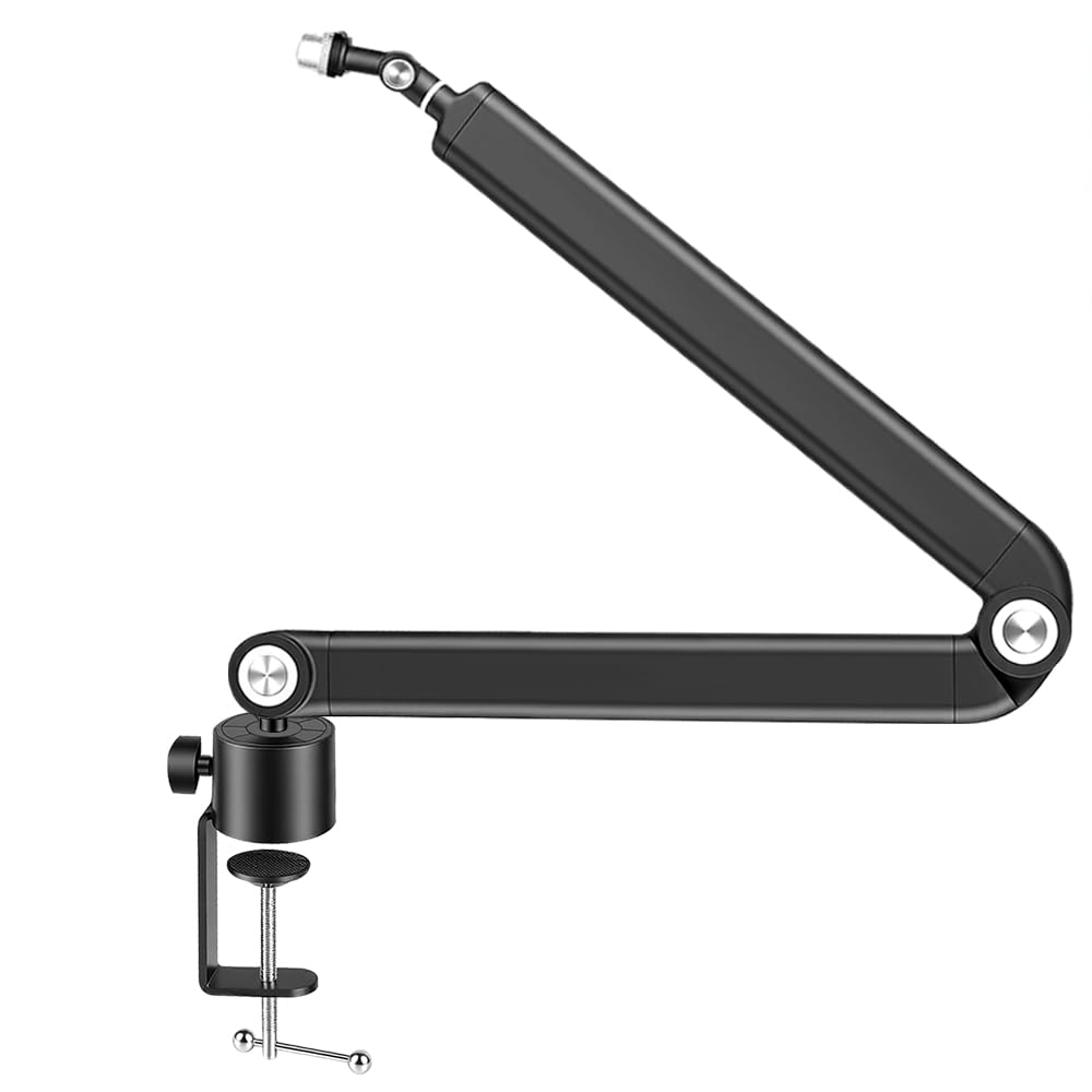 Suporte para Microfone - Braço Articulado para Microfone com Adaptador de Parafuso, Compatível com A Maioria dos Microfones, Microphone Arm Capacidade Máxima de Carga: 2 Kg