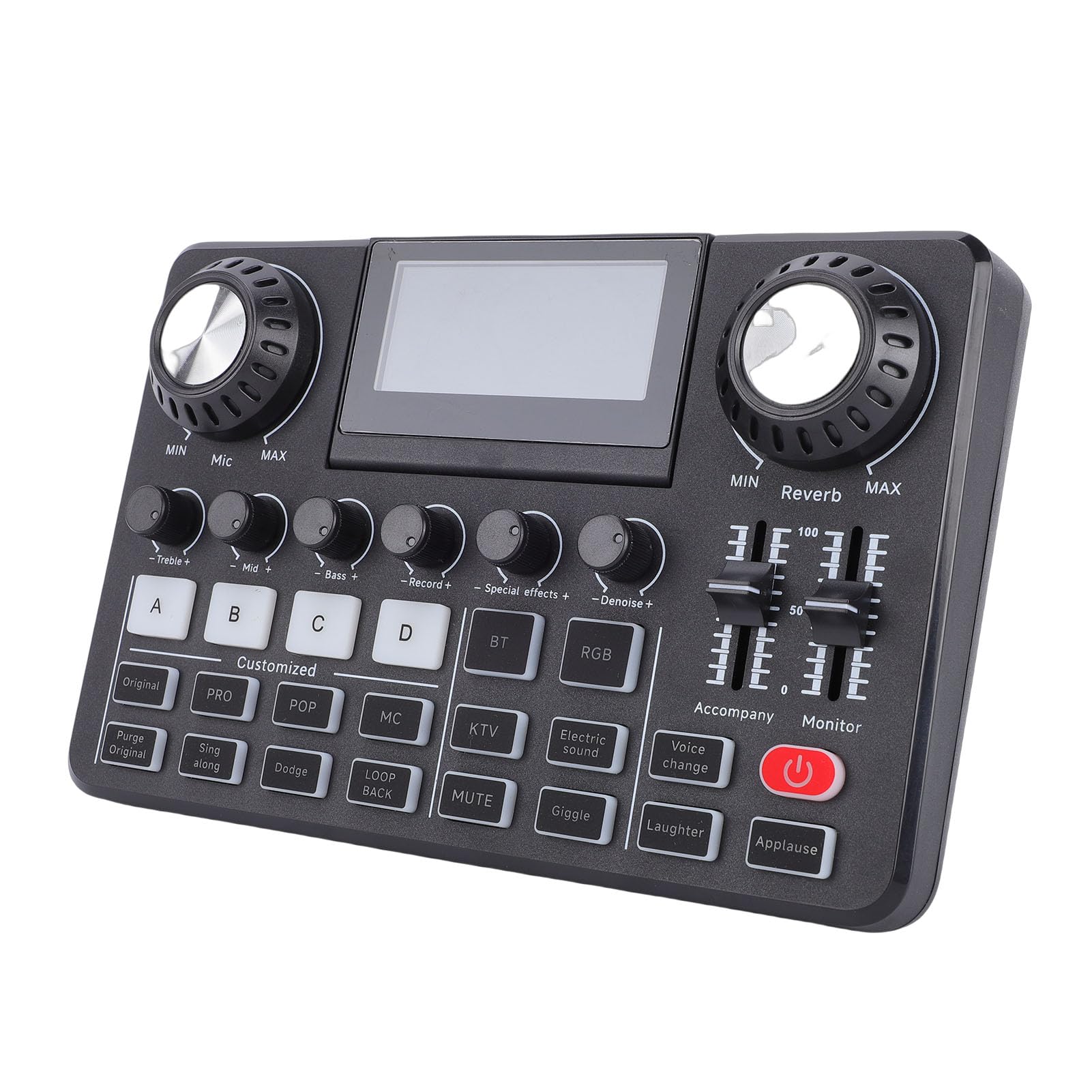 GOWENIC Kit de Microfone para Podcast Com Mesa de Som Ao, Mixer de, Kit de Equipamentos para Podcast Com Braço Articulado Dobrável Com Tela LED e Microfone Condensador de 3,5 Mm,