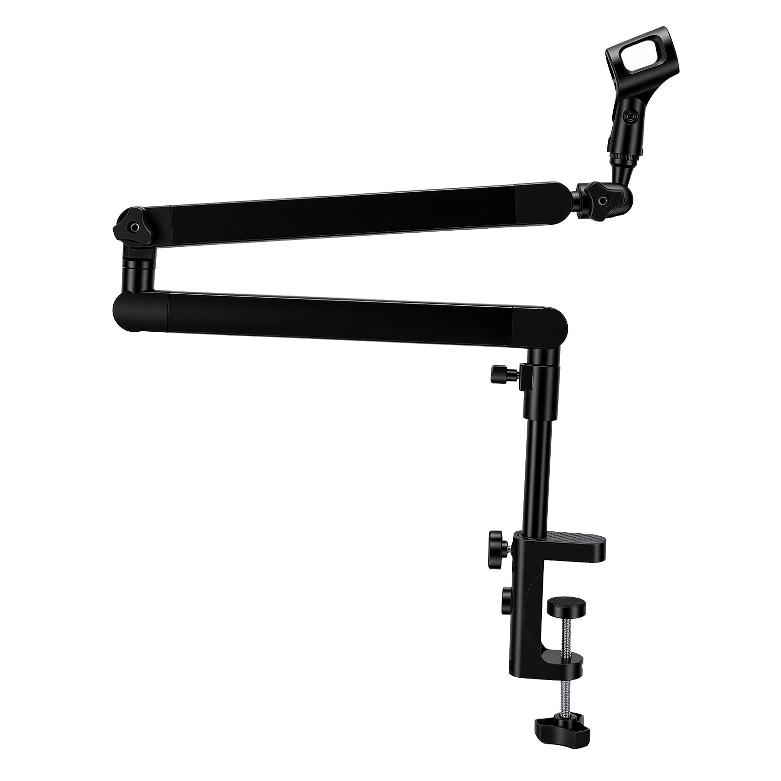 GOTOTOP Suporte de Braço para Microfone, Braço Articulado de Mesa Com Grampo Antiderrapante e Ajuste Multiângulo para Gravação Em Estúdio e Transmissões Ao, Suporta até 1,2 Kg