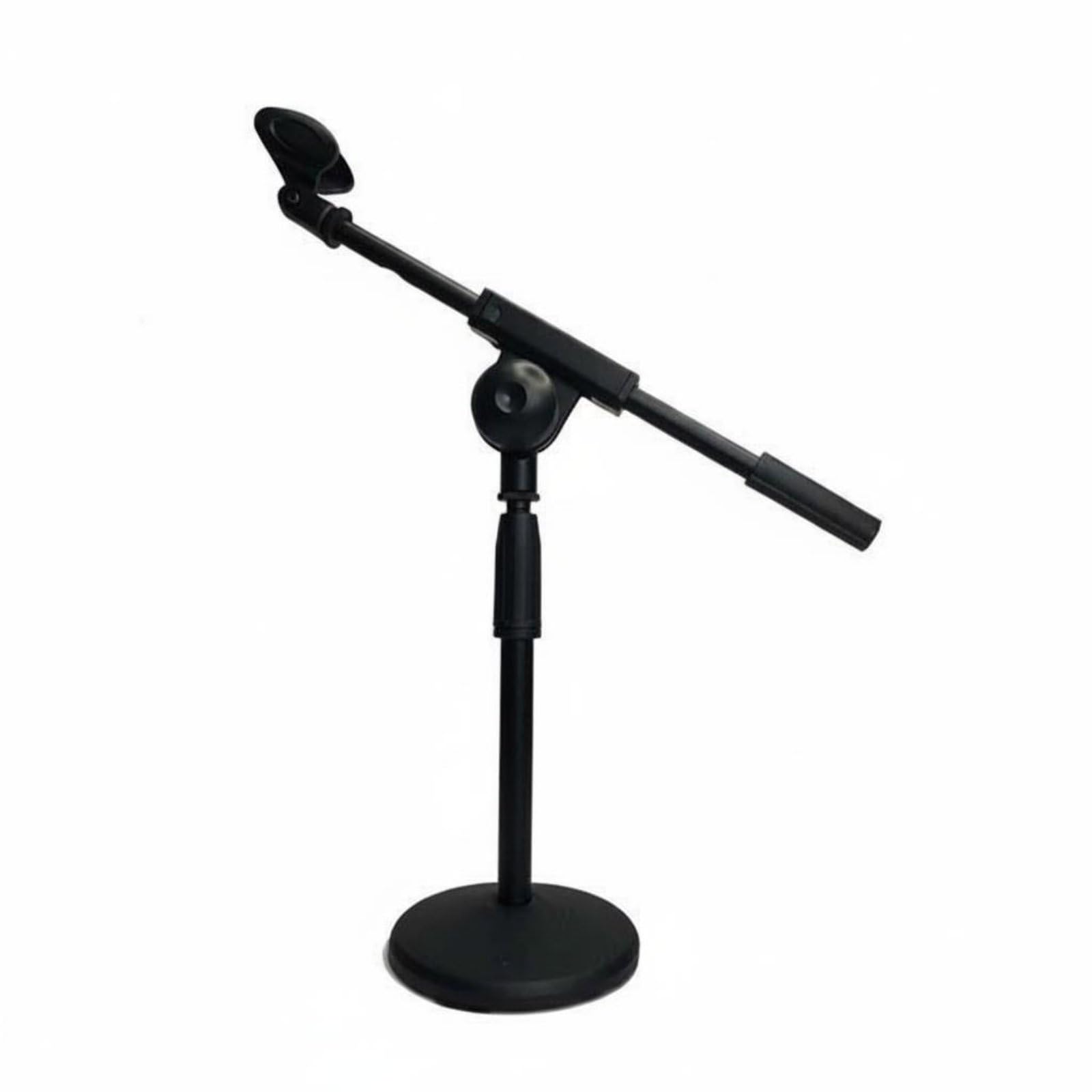 Milageto Suporte de mesa para microfone com braço articulado, altura ajustável de 360 ​​graus, feito de ferro fundido maciço. Ideal para discursos,