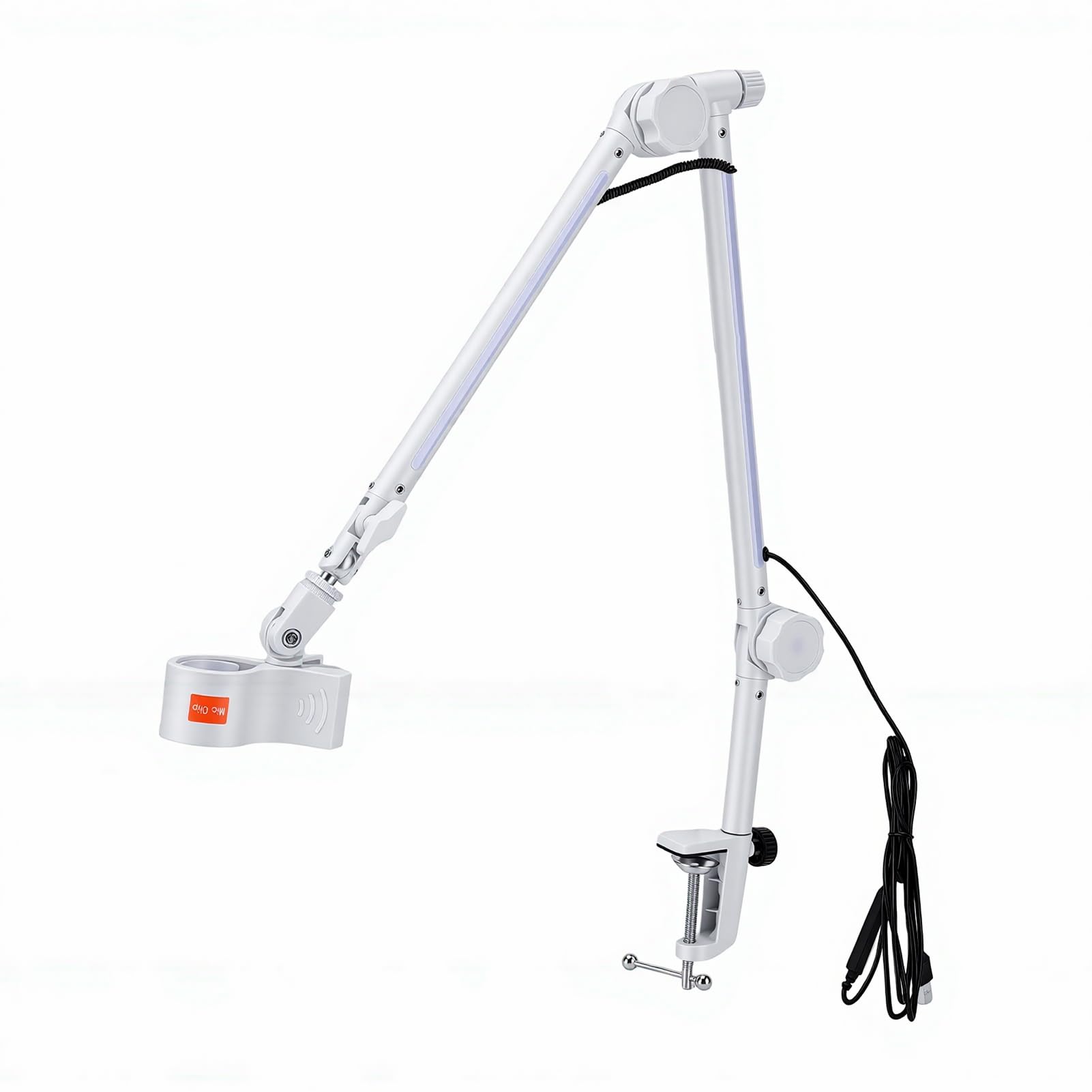 Cryfokt RGB Boom Arm with Adjustable 180° Positioning | 22 modos de cores, suporte estável, compatibilidade universal, construção em ferro, almofadas protetoras macias