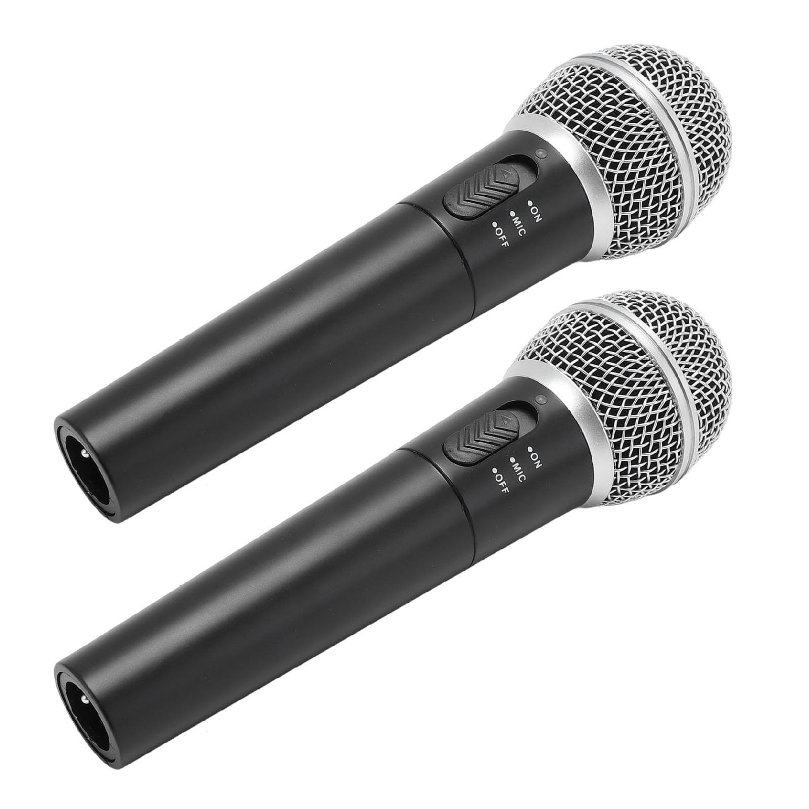 Fabater Conjunto de Microfone Dinâmico Portátil Duplo 2pcs Sem Fio para Apresentações de Palco e Material ABS de karaokê