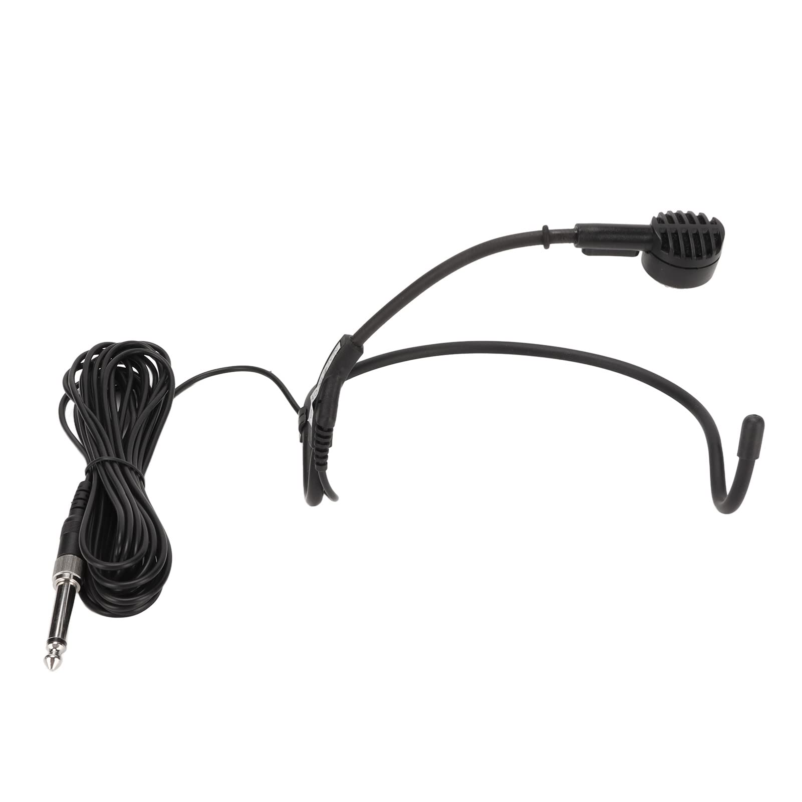 Microfone Com Gancho de Ouvido de 6,35 Mm Microfone Com Fio para Desempenho Palco Ensino karaokê, Ajustável para Uso na Cabeça Cabeça Algodão Amplificadores Alto-falantes