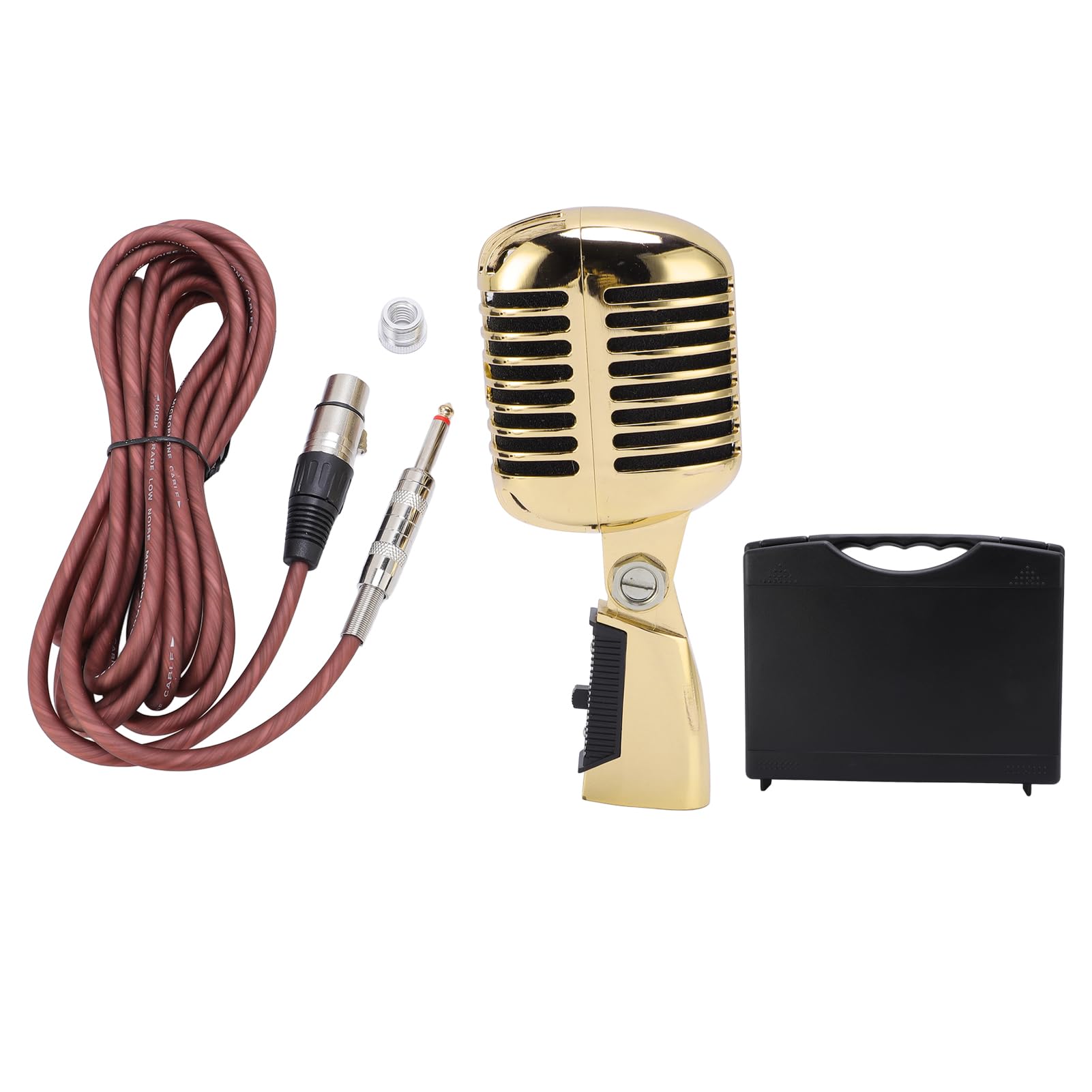 Microfone de Palco, Microfone Dinâmico Com Padrão Cardioide e Carcaça à Prova de Som, para Apresentações Ao, KTV, Adequado para Condições Adversas, Microfone Ajustável para